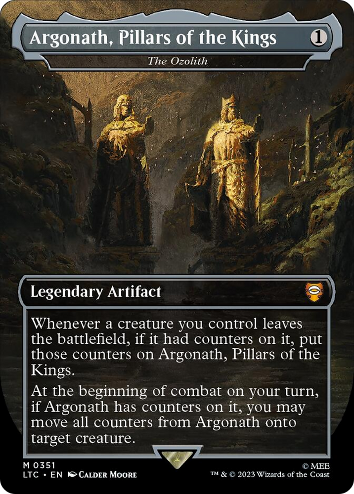 Argonath, Pillars of the Kings - The Ozolith (Borderless) (Surge Foil) [The Lord of the Rings: Tales of Middle-Earth Commander]