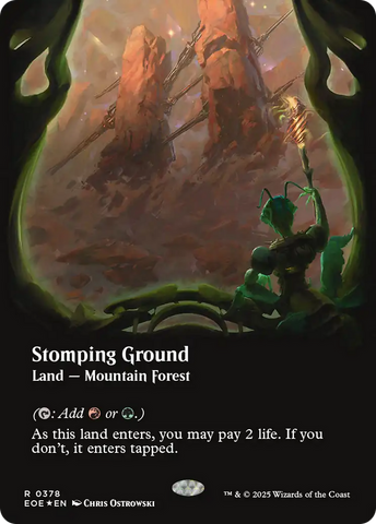 Stomping Ground (Borderless) (Galaxy Foil) [Edge of Eternities]