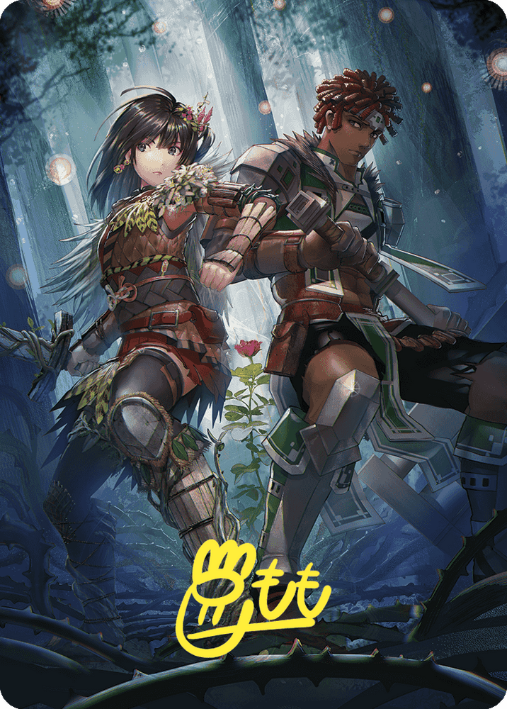 Defense of the Heart Art Card (Gold-Stamped Signature) [Wilds of Eldraine Art Series]