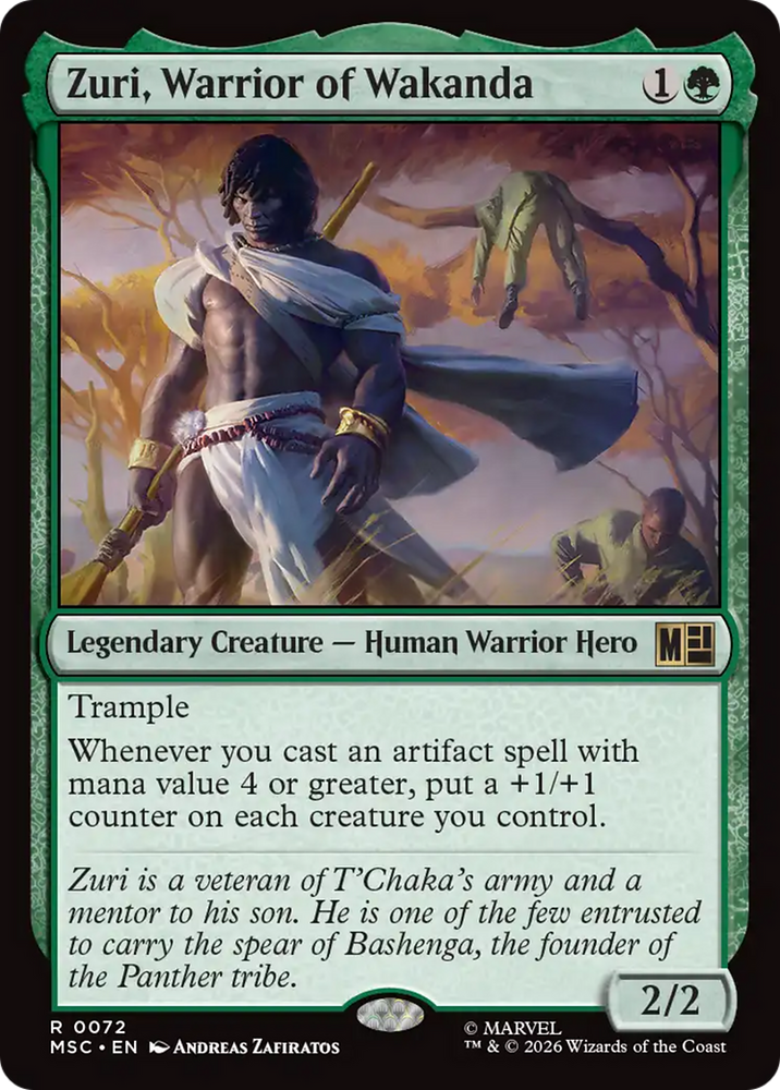 Zuri, Warrior of Wakanda (Surge Foil) [Marvel Super Heroes Commander]