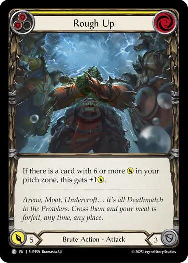 Rough Up (Yellow) [SUP159] (Super Slam)  Rainbow Foil