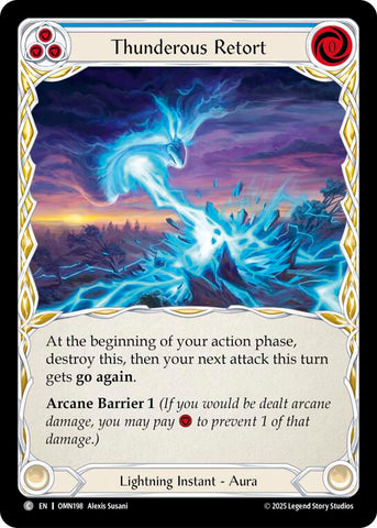 Thunderous Retort (Blue) [OMN198] (Omens of the Third Age)  Rainbow Foil