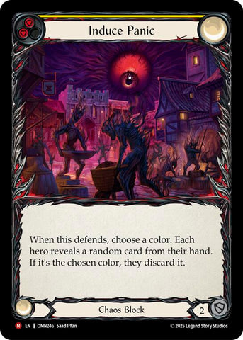 Induce Panic (Yellow) [OMN246] (Omens of the Third Age)  Rainbow Foil