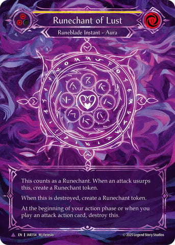 Runechant of Lust (Yellow) (Marvel) [IAR154-MV] (Omens of the Third Age)  Cold Foil