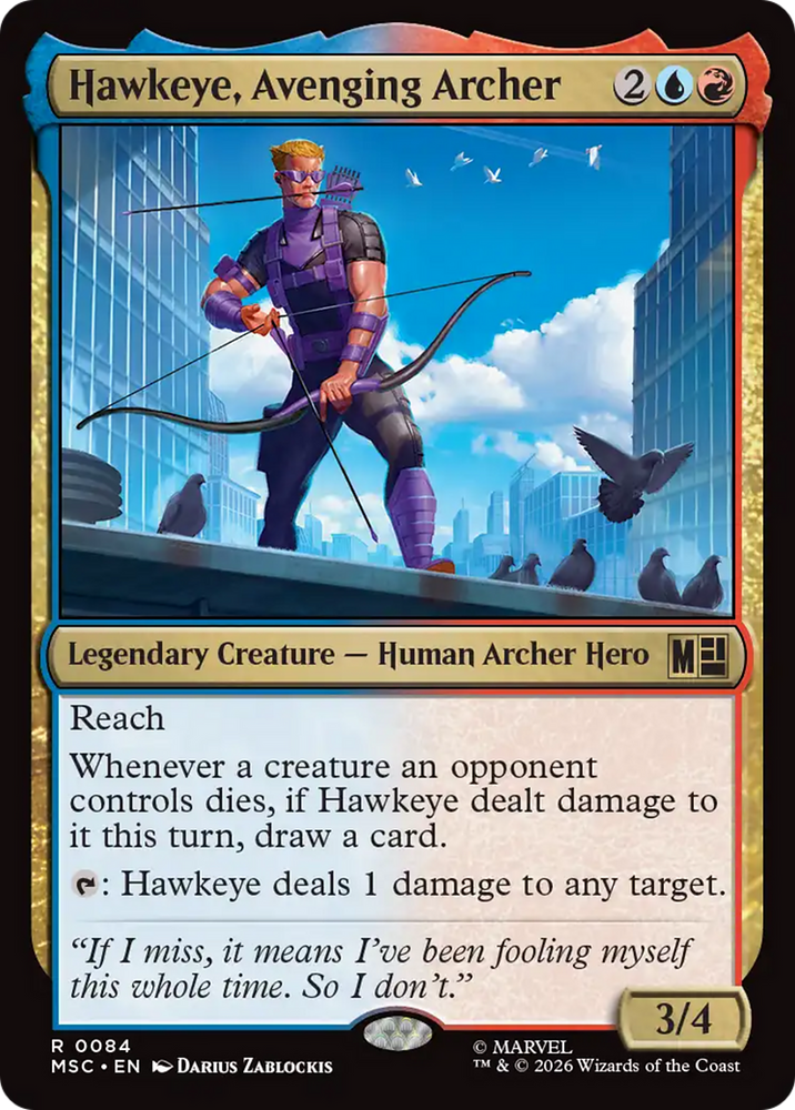Hawkeye, Avenging Archer (Surge Foil) [Marvel Super Heroes Commander]