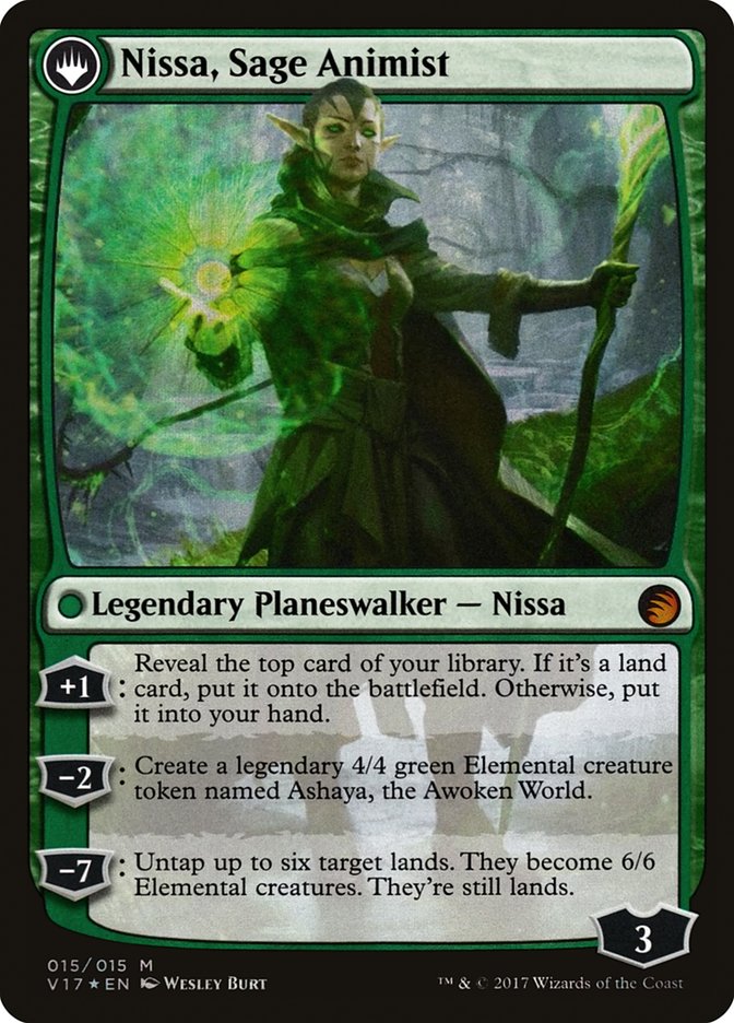 Nissa, Vastwood Seer // Nissa, Sage Animist [From the Vault: Transform