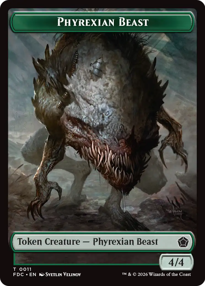 Phyrexian Germ // Phyrexian Beast Double-Sided Token [Foundations Commander Tokens]