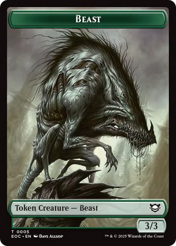Insect // Beast (0005) Double-Sided Token [Edge of Eternities Commander Tokens]