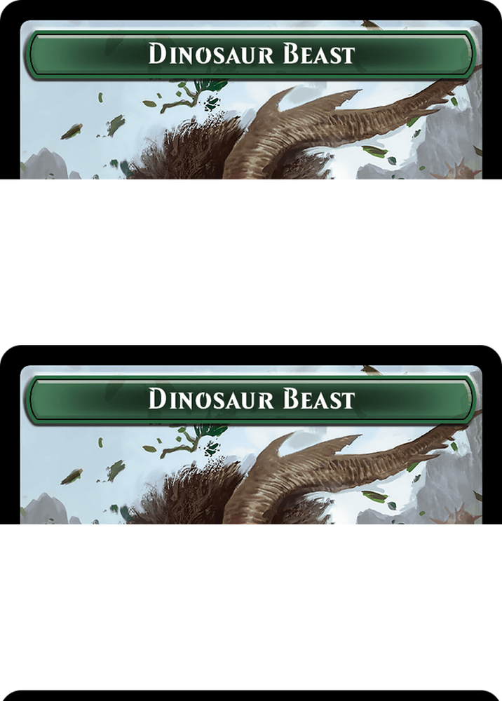 Dinosaur Beast // Dinosaur Double-Sided Token [The Lost Caverns of Ixalan Commander Tokens]